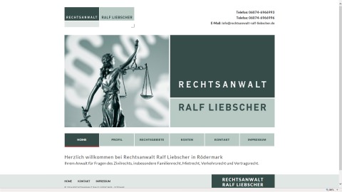 WordPress-Seite Rechtsanwalt Ralf Liebscher