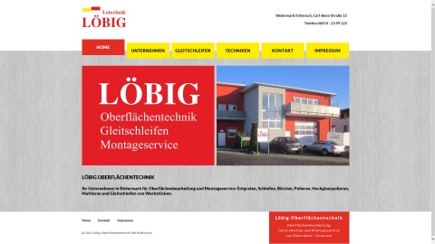 WordPress-Seite Löbig Oberflächentechnik aus Urberach-Rödermark